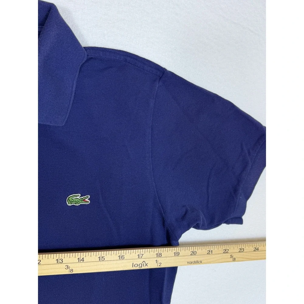 Lacoste Classic Fit Men's Polo Shirt Navy Blue Short Sleeve Embroidered Size Med